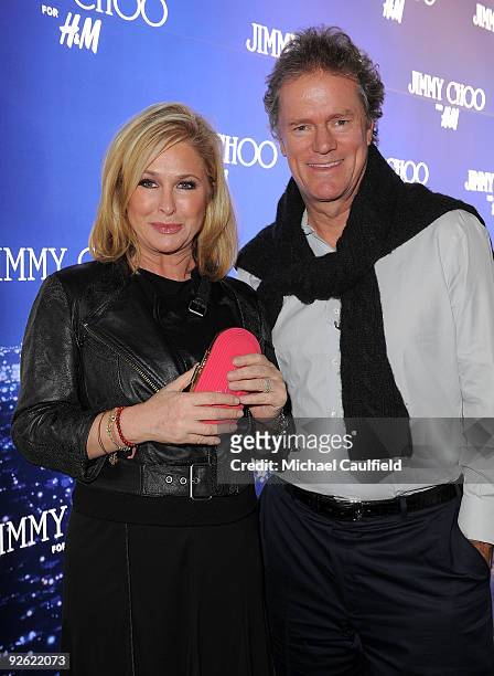 Kathy Hilton and husband Rick Hilton arrive at the Jimmy Choo for H&M Collection private event in support of the Motion Picture & Television Fund on...