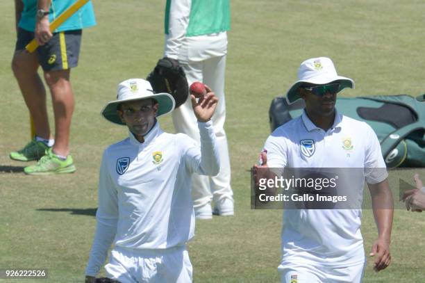 Keshav Maharaj of the Proteas takes 5 wickets for 123 runs during day 2 of the 1st Sunfoil Test match between South Africa and Australia at Sahara...