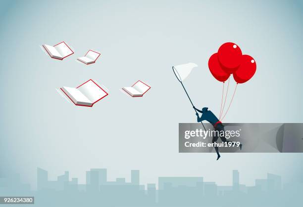 chasing - butterfly net stock illustrations
