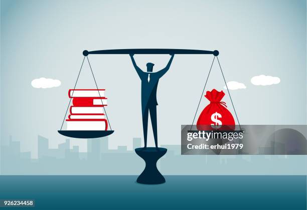 balance - knowledge transfer stock illustrations