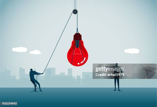 brainstorming - guy getting pulled over stock illustrations