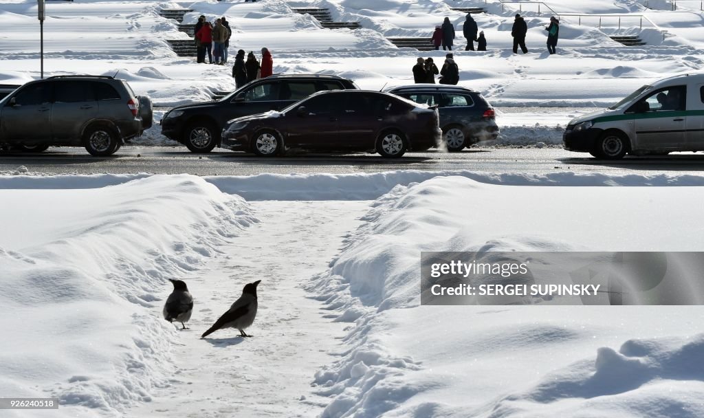 UKRAINE-WEATHER-SNOW