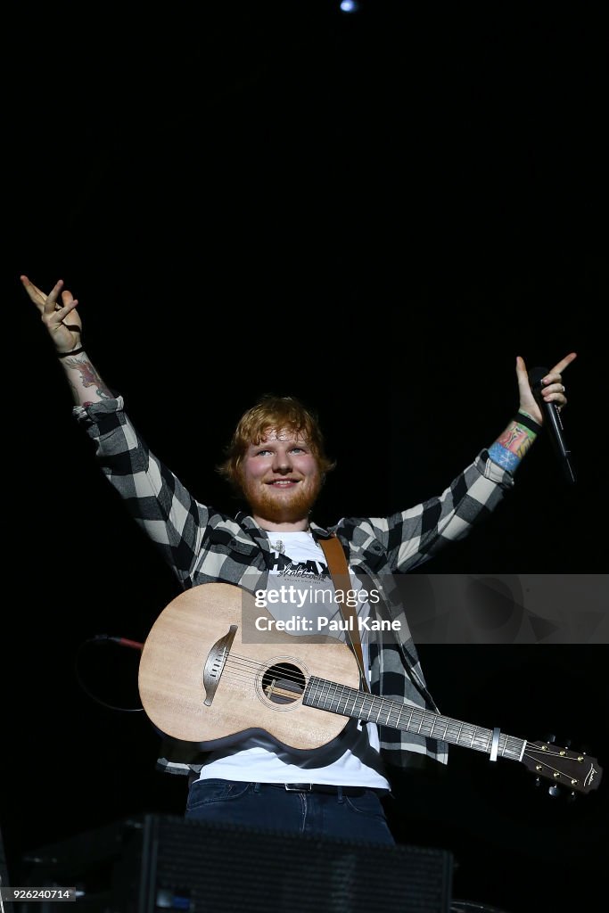 Ed Sheeran Performs In Perth