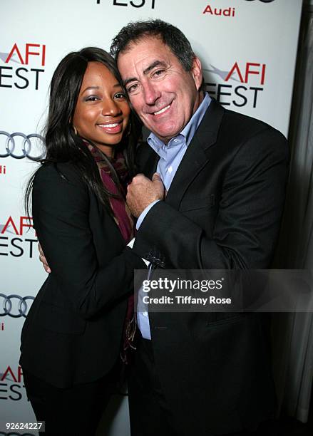 Actress Monique Coleman and Director/Choreographer Kenny Ortega pose at AFI FEST presented by Entertainment Weekly at the Roosevelt Hotel on November...