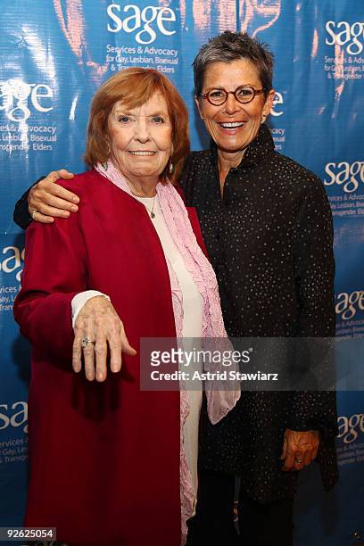 Actor Anne Meara and comedian Kate Clinton attend the 14th Annual SAGE Awards Gala at the Metropolitan Pavilion on November 2, 2009 in New York City.