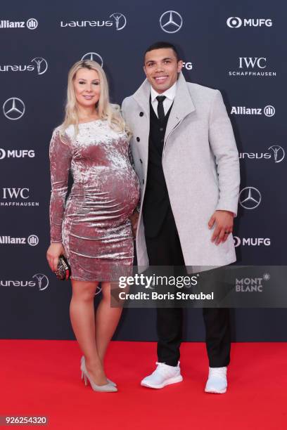 Laureus Ambassador Bryan Habana attends the 2018 Laureus World Sports Awards at Salle des Etoiles, Sporting Monte-Carlo on February 27, 2018 in...