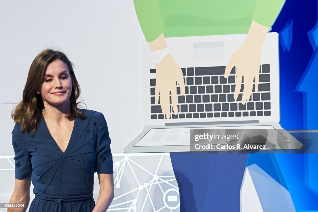 Queen Letizia Of Spain Attends 'Digitalizadas' Presentation