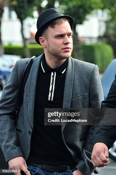 Olly Murs out for a walk in Golders Green on November 3, 2009 in London, England.