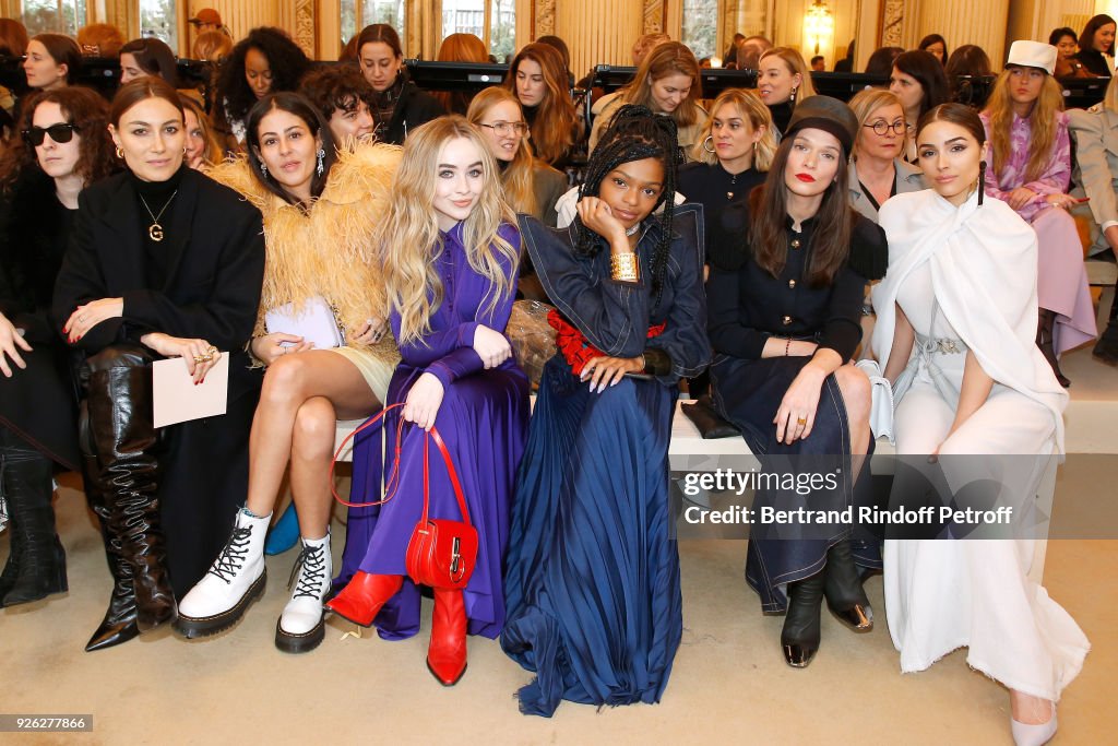 Nina Ricci : Front Row - Paris Fashion Week Womenswear Fall/Winter 2018/2019