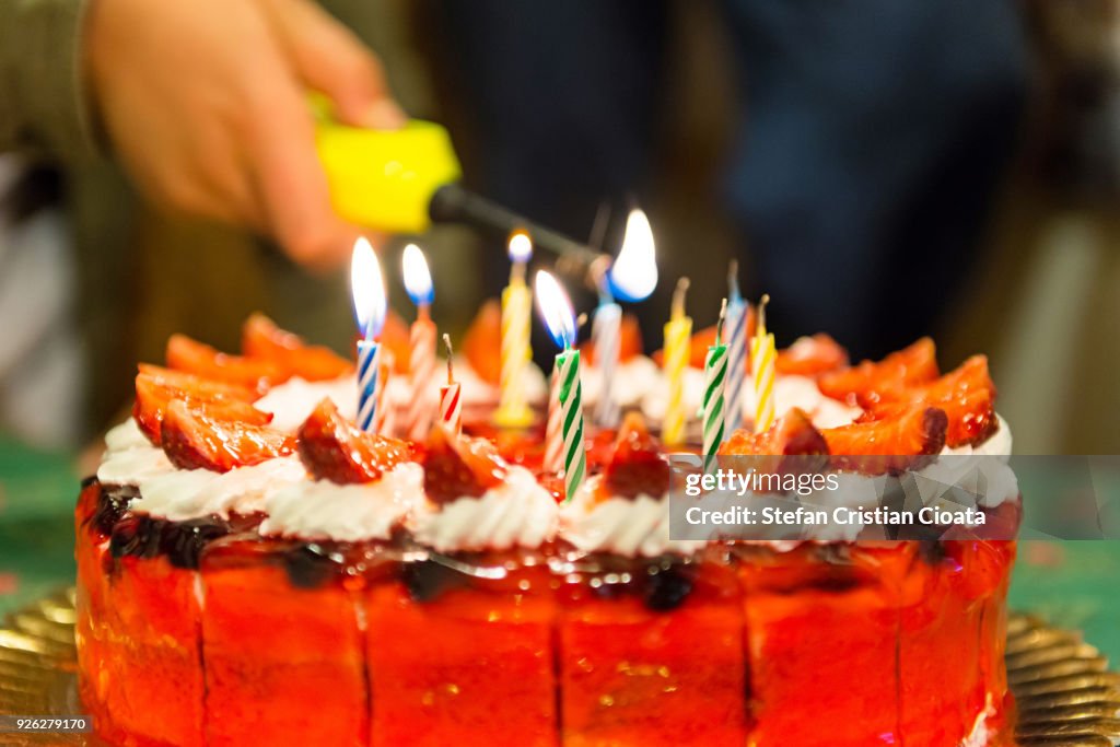 Birthday fruit cake