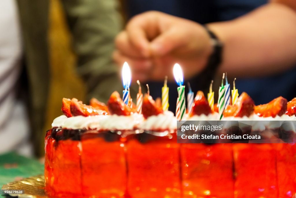 Birthday fruit cake