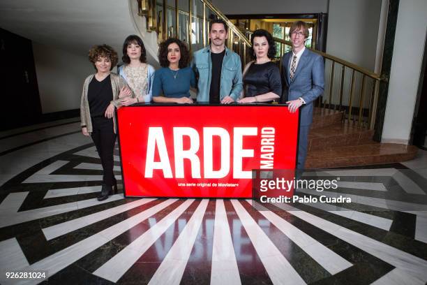 Anna Rodriguez Costa, Anna Castillo, Inma Cuesta, Paco Leon and Debi Mazar attend the 'Arde Madrid' photocall at Intercontinental Hotel on March 2,...