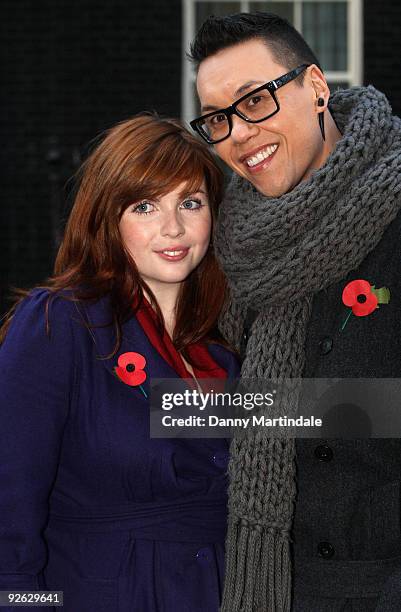Gok Wan and Shona Collins attend a photocall to deliver petition to introduce body confidence lessons into schools on November 3, 2009 in London,...