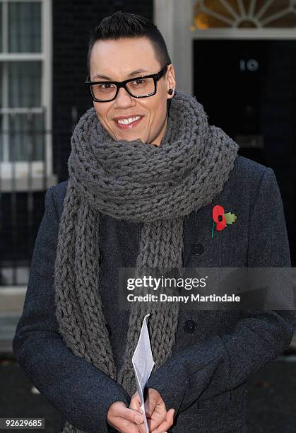 Gok Wan attends a photocall to deliver a petition to introduce body confidence lessons into schools on November 3, 2009 in London, England.