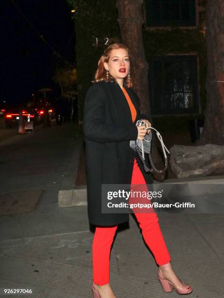 Jane Levy is seen on March 01, 2018 in Los Angeles, California.