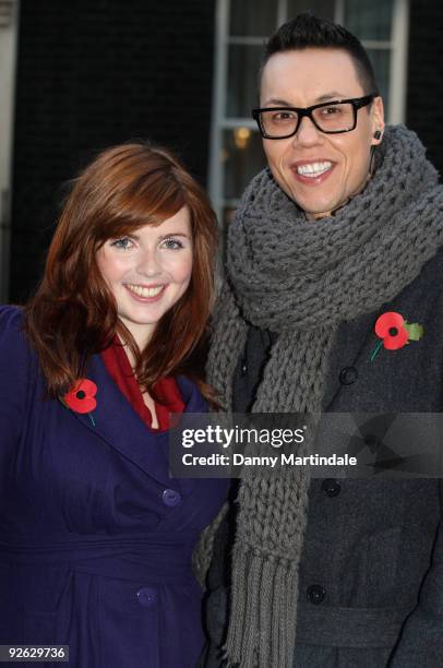 Gok Wan and Shona Collins attend a photocall to deliver a petition to introduce body confidence lessons into schools on November 3, 2009 in London,...