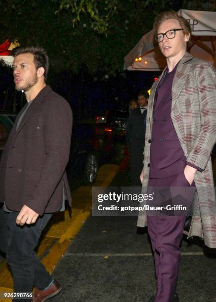 Jimmy Tatro and Calum Worthy are seen on March 02, 2018 in Los Angeles, California.
