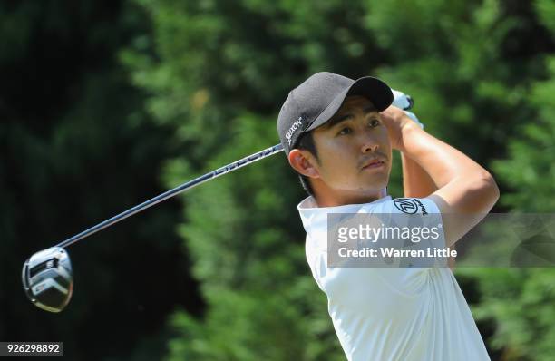 Soomin Lee of Korea tees off on the 12th hole during the second round of the Tshwane Open at Pretoria Country Club on March 2, 2018 in Pretoria,...