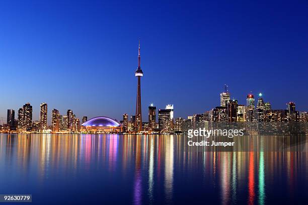 Toronto Skyline At Night Ontario Canada High-Res Stock Photo - Getty Images