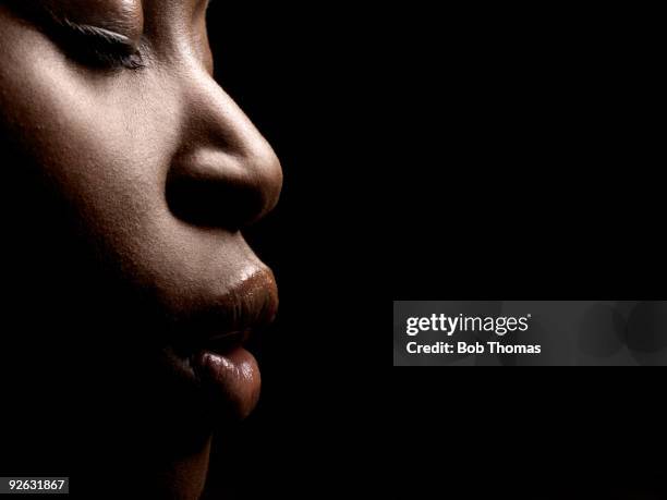 beauty in profile - eyes closed close up stock pictures, royalty-free photos & images