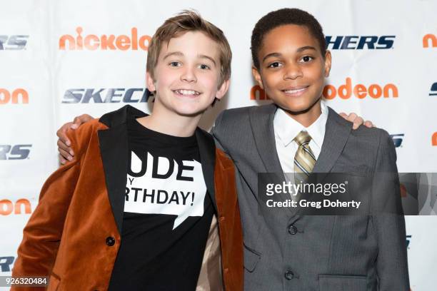 Parker Bates and Paul-Mikel Williams attend the 9th Annual SKECHERS Pier To Pier Friendship Walk Evening Of Celebration And Check Presentation at...
