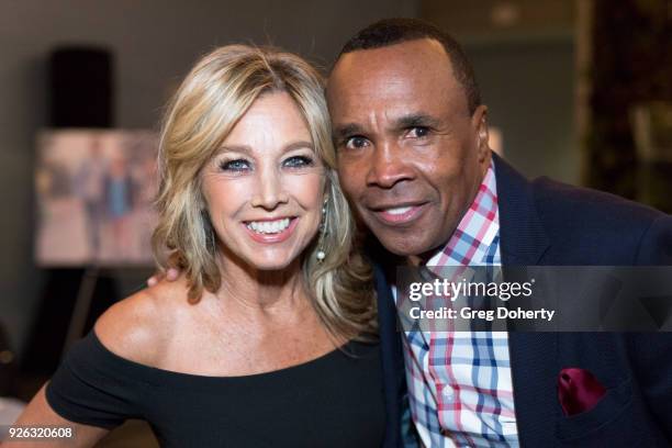 Denise Austin and Sugar Ray Leonard attend the 9th Annual SKECHERS Pier To Pier Friendship Walk Evening Of Celebration And Check Presentation at...