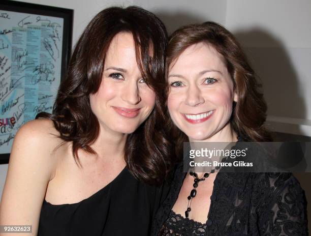 Elizabeth Reaser and Carrie Preston pose at the 25th Annual Artios Awards at The Times Center on November 2, 2009 in New York City.