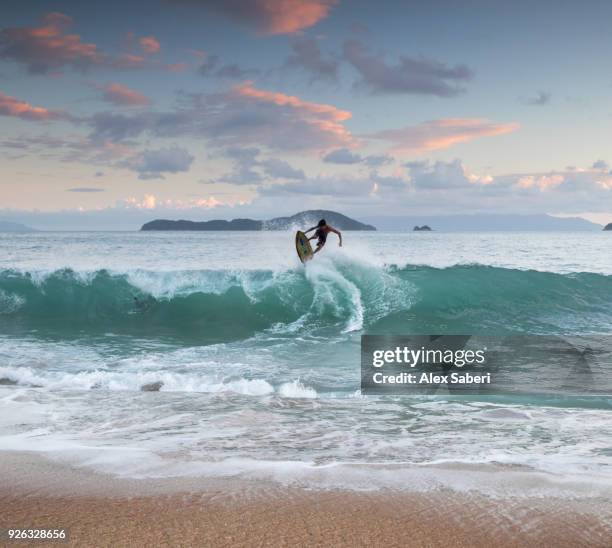 ubatuba, sao paulo, brazil - skimboard foto e immagini stock