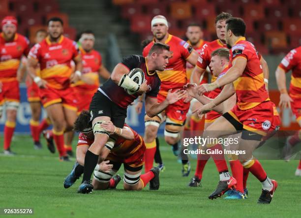 Ball carrier Ruaan Lerm of Southern Kings during the Guinness Pro14 match between Southern Kings and Newport Gwent Dragons at Nelson Mandela Bay...