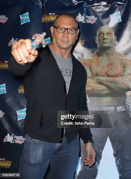 Dave Bautista makes a surprise appearance to help celebrate Hasbro's donation of $1 million USD worth of cash and product to the organization on...