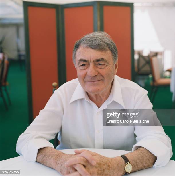 French director Claude Lanzmann attends the 2001 Cannes Film Festival to present his film "Sobibor, Oct. 14 4 p.m." Lanzmann also directed the 1985...