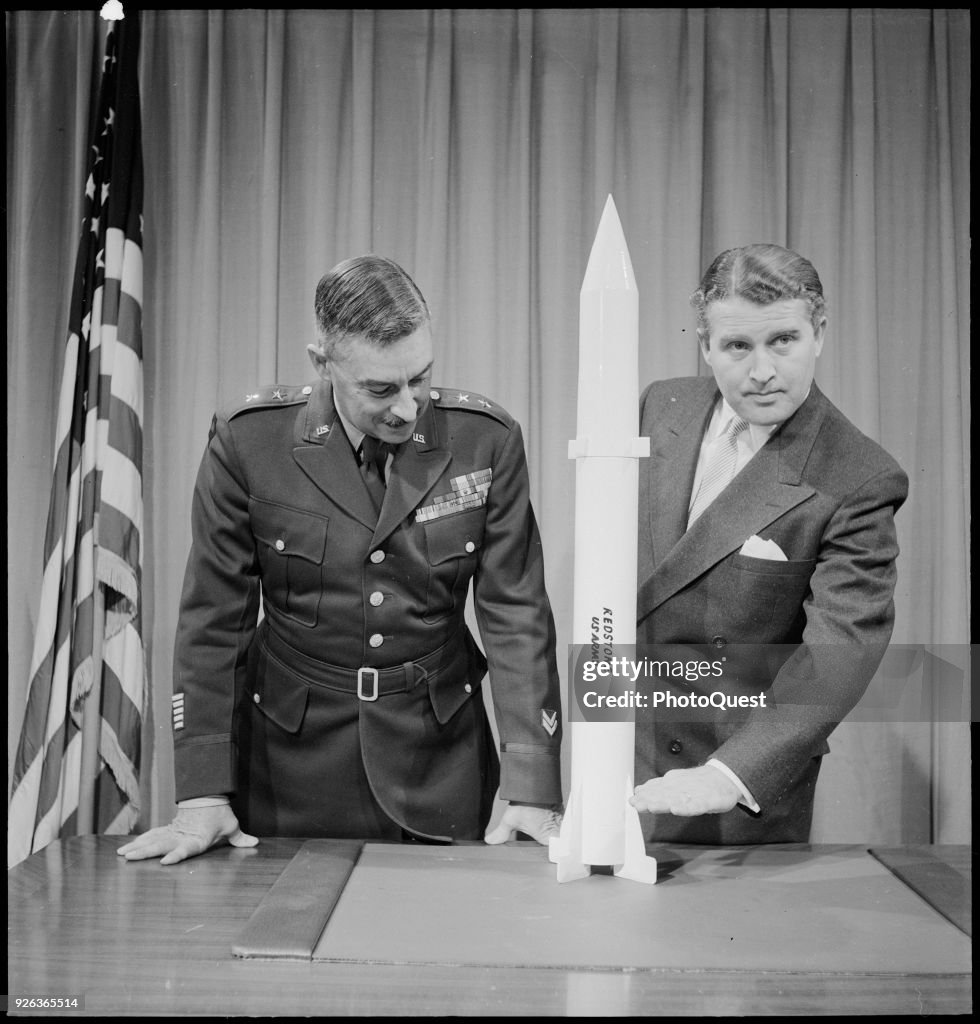 Medaris & Von Braun With Redstone Model