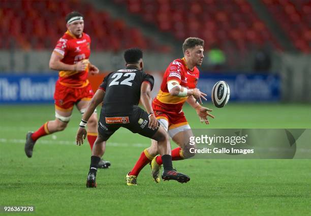 Dorian Jones of Newport Gwent Dragons during the Guinness Pro14 match between Southern Kings and Newport Gwent Dragons at Nelson Mandela Bay Stadium...