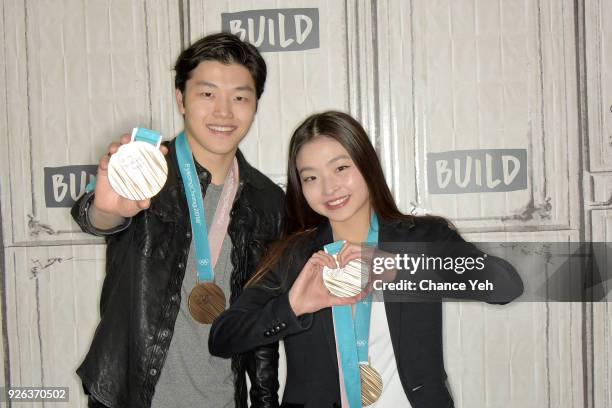 Alex Shibutani and Maia Shibutani attend Build series to discuss 2018 Winter Olympics at Build Studio on March 2, 2018 in New York City.