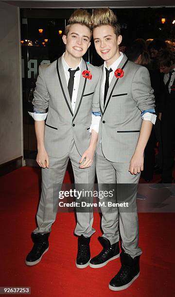 John and Edward Grimes attend the World premiere of 'A Christmas Carol', at the Odeon Leicester Square on November 3, 2009 in London, England.