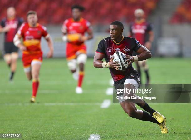 Try scorer Anthonie Volmink of Southern Kings during the Guinness Pro14 match between Southern Kings and Newport Gwent Dragons at Nelson Mandela Bay...