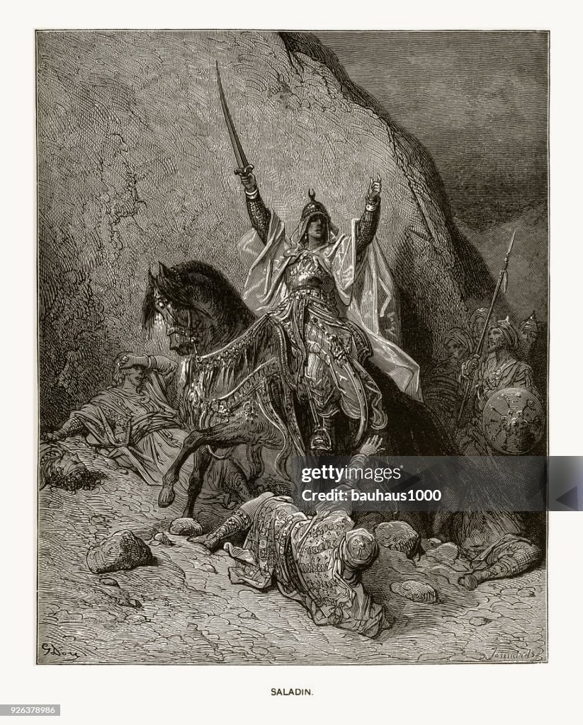 Saladin Muslim Conqueror Engraving