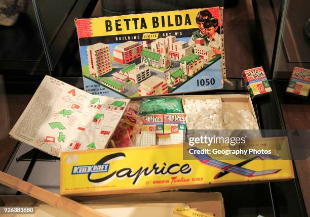 Betta Bilda Airfix building construction toy, Weston-super-Mare museum, Somerset, England, UK.