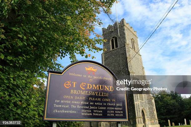 Church of Saint Edmund, Bromeswell, Suffolk, England, UK.