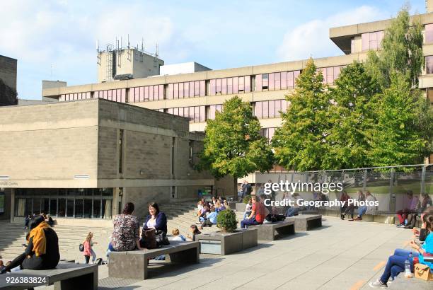 Buildings on the campus of University of East Anglia, Norwich, Norfolk, England, UK.