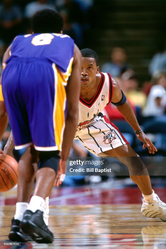 Francis Houston Rockets Steve Francis of the Houston Rockets defends during a game played ...