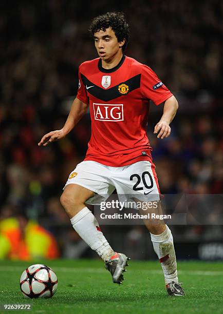 Fabio of Manchester United in action during the UEFA Champions League Group B match between Manchester United and CSKA Moscow at Old Trafford on...