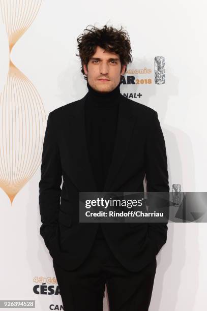 Louis Garrel arrives at the Cesar Film Awards 2018 At Salle Pleyel on March 2, 2018 in Paris, France.