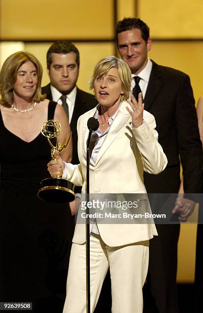 Ellen Degeneres accepts the award for Outstanding Talk Show for "The Ellen Degeneres Show."