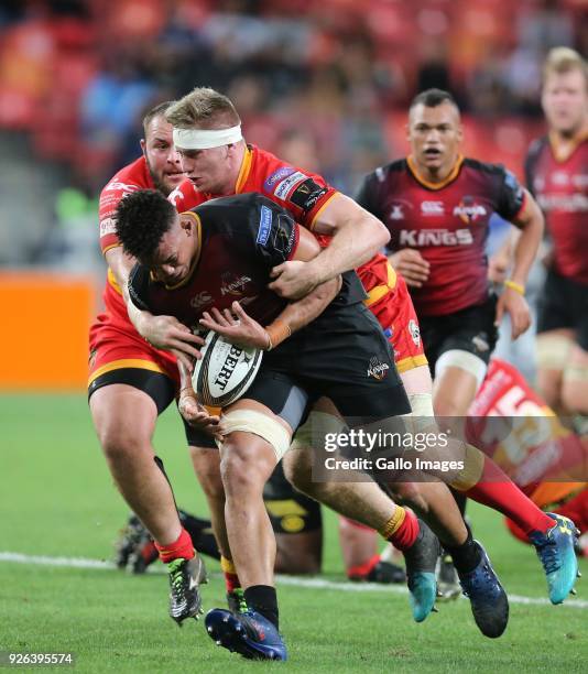 Ball carrier Bobby De Wee of Southern Kings in action during the Guinness Pro14 match between Southern Kings and Newport Gwent Dragons at Nelson...