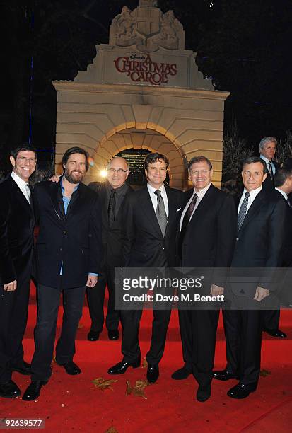Chairman of Walt Disney Studios Rich Ross, Jim Carrey, Bob Hoskins, Colin Firth, Robert Zemecki, President and Chief Executive Officer Bob Iger...