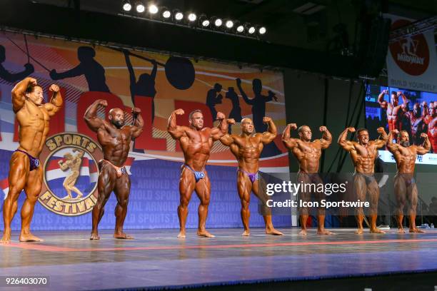 Kyung Won Kang , Charles Dixon , Jose Raymond , Samir Troudi , David Henry , Kamal Elgargni , and Gaetano Cisternino Jr. Compete in the Arnold...