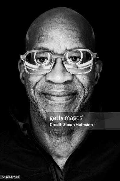 Laureus Academy member Edwin Moses poses prior to the 2018 Laureus World Sports Awards at Le Meridien Beach Plaza Hotel on February 26, 2018 in...