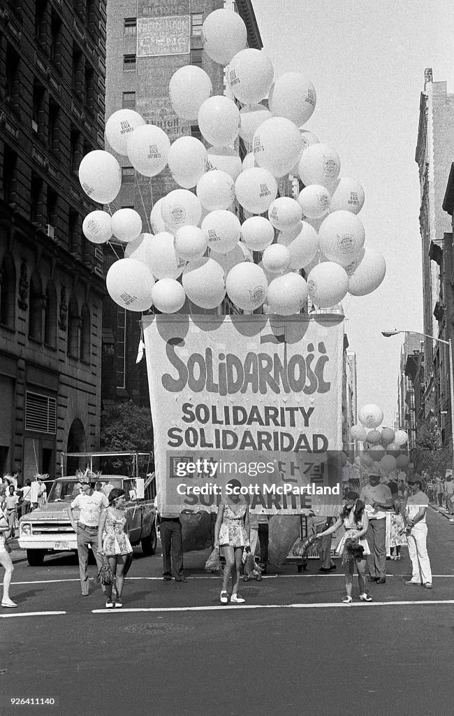 Garment Workers Union Rally, Broadway New York City