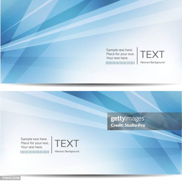 ilustrações, clipart, desenhos animados e ícones de abstrato azul banners - perspectiva espacial
